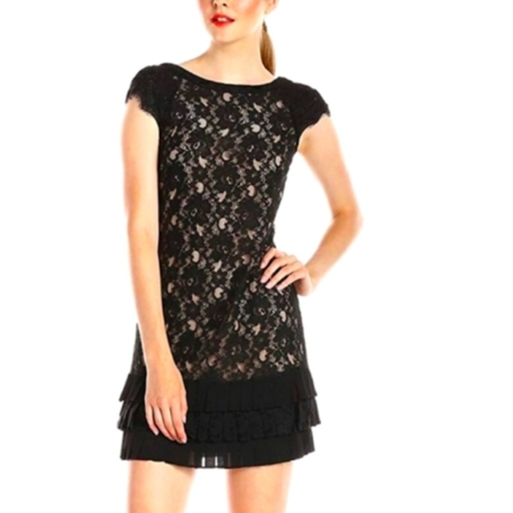 Jessica Simpson Black Lace Mini Dress